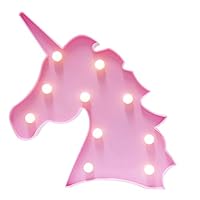 Unicorn Gifts Light Unicornio Party Supplies Lamp Battery Operated LED Night Lights Wall Living Room,Bedroom,Home, Christmas,Party as Kids Gift (pink unicorn)