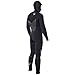 Hyperflex Wetsuits Men's Voodoo 6/5/4mm Hooded Front Zip Fullsuit, Black, Medium