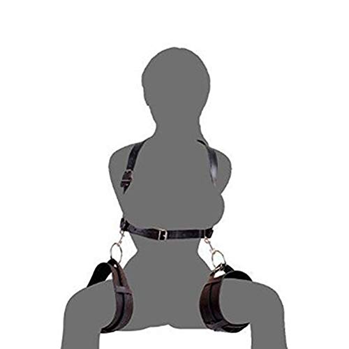 COSY-L BDSM Fetish Restraint Thigh Sling Kit for Sex, Toys Sets with Hand Cuffs Ankle Cuff Bondage Collection,Black