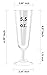 50 Plastic Champagne Flutes | 5.5 oz. Clear Hard Disposable Party & Wedding Cups | Premium Heavy Duty Fancy Champagne Flute (50-Pack) by Bloomingoods