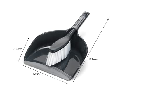 Addis ComfiGrip große Kehrschaufel und weiche Bürste, Plastik, Graphit metallisch, 11 x 23 x 35 cm – Bild 6