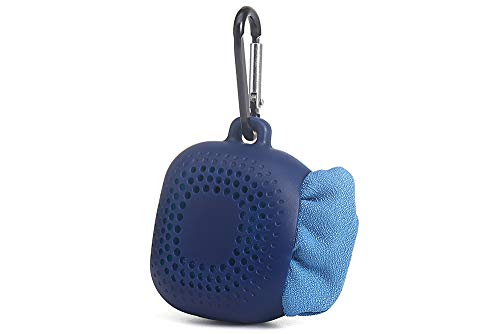 VenusCare Cooling Handkerchief, Cooling Towel Small Instant Relief with Breathable Case and Portable Carabiner for Cool Down, Sweat, Sports, Travel, Riding, Fitness, Gift (Deep Blue)