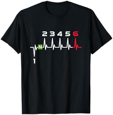Amazon.com: 1N23456 1 Down 6 Up Motorcycle Shift Pattern T-Shirt