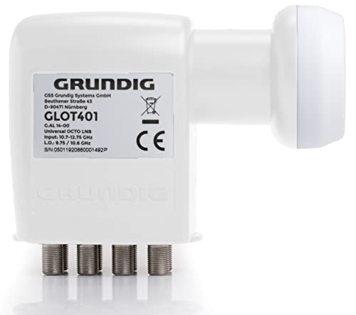 [Test SEHR GUT *] GSS Octo LNB Weiss für digital Satellitenschüssel, für 8 Teilnehmer, TV - 8fach, 8-Fach, mit LTE Filter - Sat, Satelliten, Full HD, 