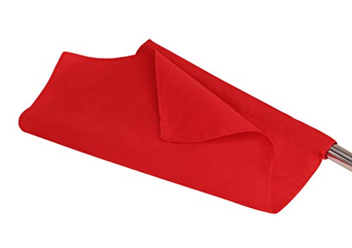 Ylucky Referee Flags Stainless Steel Command Hand Flag Red Signal Flag Sponge Handle Special Patrol Performance Linesman Official Flag for Soccer Volleyball Football Track and Filed Competition - Thumbnail 4