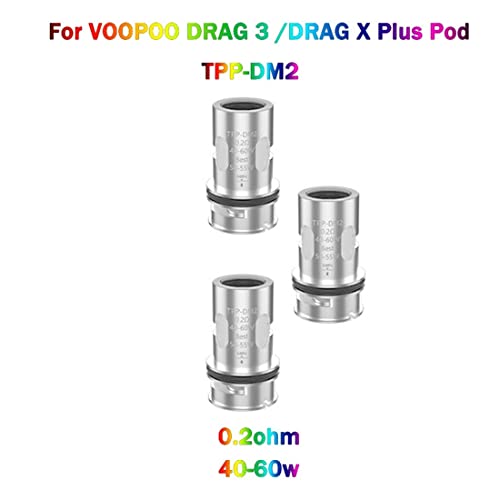 Tuccbay 3Pcs TPP DM2 Mesh Coils 0.2Ohm Resistance DL Coil 40-60W for Drag 3 Drag  X Drag X S Pod Mod, TPP-DM2 0.2Ohm in Kenya | Whizz