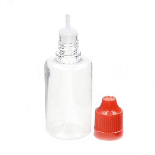 Dropper Bottles Multicolor Industrial & Scientific Clear Liquid Needle Empty Tip Cap Plastic Ejuice Childproof Filling PET (30ml+Red cap+Tip Cap Pack of 50pcs) (Best China E Juice)