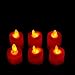 Pack of 6 Realistic Wick LED Flameless Candles Flickering by wind Super Realistic and Lifelike amber lights with 6 Batteries Included FREE!