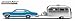 Greenlight Hitch & Tow Series 1 - 1967 Chevrolet Impala Sport Sedan and Airstream 16' Bambi