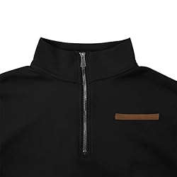Mens Quarter Zip Pullover Vintage Fashion Long