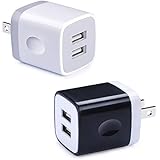 USB Wall Charger, Ehoho 2-Pack 2.1A/5V Dual Port Charger Block Travel Home USB Adapter Plug Compatible iPhone X/8/7/6/6S Plus, Samsung Galaxy S8/S7/S9/9S/9S+, ZTE, LG, Moto, Google