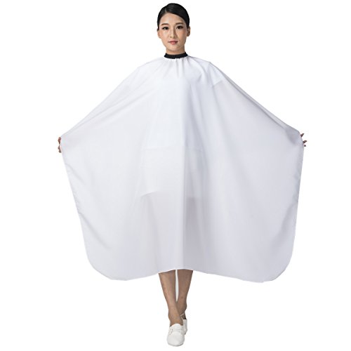 SMARTHAIR Professional Salon Cape Polyester Haircut Apron Hair Cut Cape,54'x62',White,C026005B
