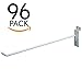 Econoco 12” Slatwall Deluxe Hooks, Slatwall Hooks, Display Hooks for Panel, White (Pack of 96)
