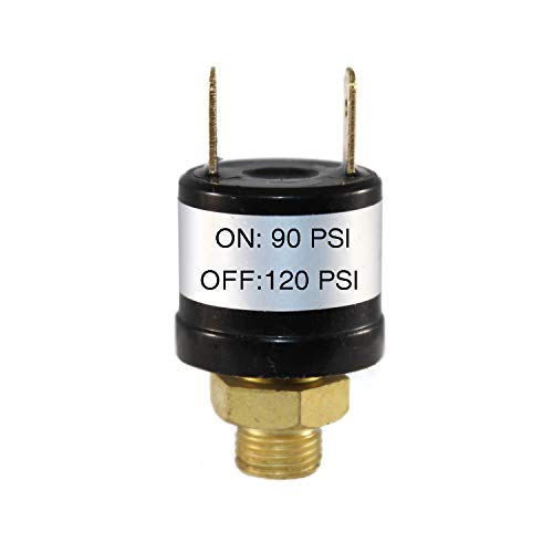 CompStudio 90-120 PSI Air Compressor Pressure Control Switch Valve Horn 1/8'' 12V/24V