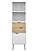 Tvilum Diana Bookcase with 2 Drawer and 1 Door, White Oak