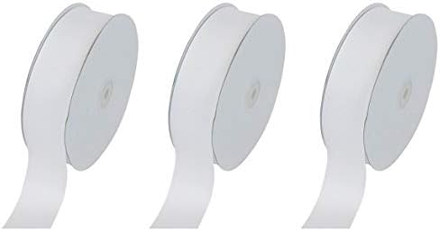 Creative Ideas Solid Grosgrain Ribbon, 1-1/2-Inch by 50-Yard, White (Тhrее Расk)