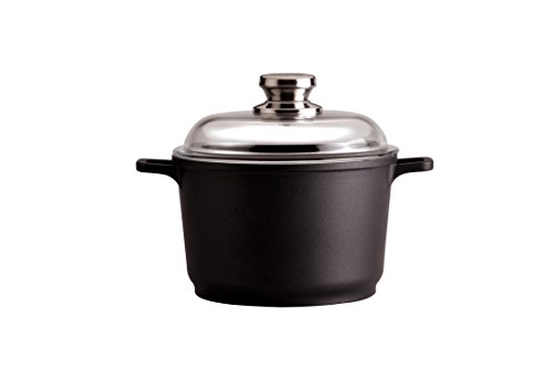 Eurocast Professional Cookware Glass Lids. Oven Proof Pyrex Lids with Patented 3 Dimple Lip for Steaming, Draining, and Venting (8") - Thumbnail 3