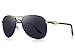 MERRY'S Men's Classic Driving Polarized Sunglasses Defending Coating Lens Driving Shades S8712 (Gold&Black, 62)