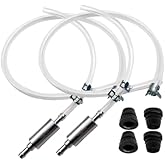 2-Pack Universal Brake Bleeder Kit | One-Way Check Valve + 48cm PVC Hose | Hydraulic Bleeding Tool for Car/Motorcycle/Bike (D