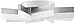 Spirelli Modern Ceiling Light Flush Mount Fixture LED Silver Aluminum 19