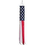 40-inch American Flag Windsock (3.3 Feet). Stars and Stripes Windsocks - Includes Hanging Clip.