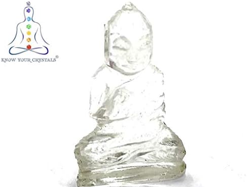 Know Your Crystals Clear Quartz Buddha (White) (Length 3-5 cms, Approx Weight 7 GMS)