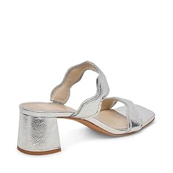 Dolce Vita Women's ILVA MID Heeled Sandal, Silver