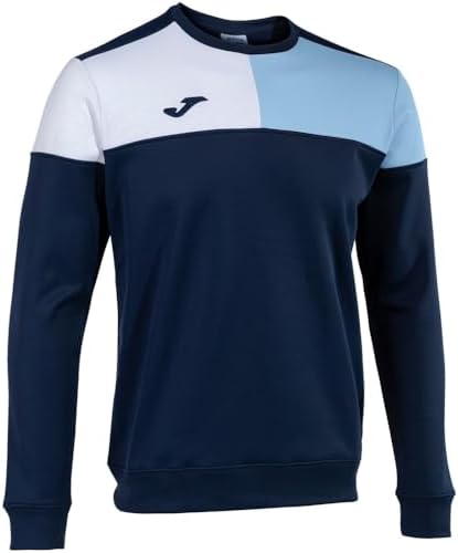 Sudadera Crew v Marino Celeste Blanco
