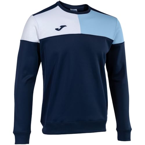 Sudadera Crew v Marino Celeste Blanco