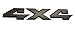 1pc 3D RAM 4X4 Emblem Badge Nameplate Replacement Sticker for Dodge RAM 1500 2500 3500 Matte Black