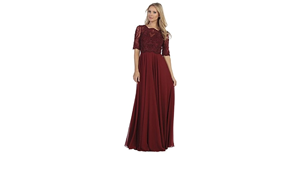 Amazon.com: Vestido #7193 Vestido Formal | Color Borgoña| Longitud del Piso  | Cualquier Ocasión Especial Boda, Quinceañera : Ropa, Zapatos y Joyería