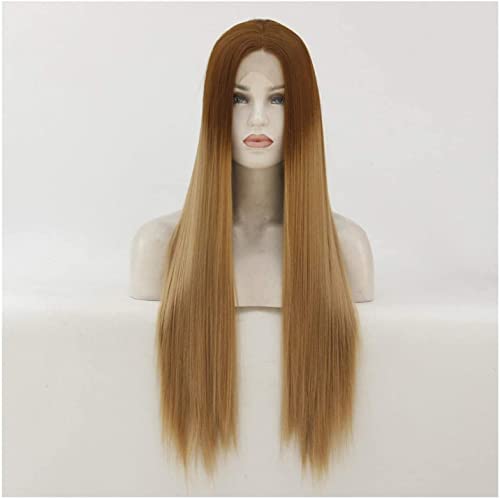 Sheenvane Wigs The New European and Fashion Long Straight Curly Hair Natural Appearance Heat-Resistant Fiber Synthetic Wig wig(22 Inches)
