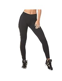 Leggings de compresión para dama con cintura ancha y estampado atlético