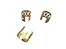 50 pieces Dreadlock Beads for Hair, Braids, and Locs, by Lock Love in Gold Metal Filigree Cuff Rings for Men or Women (GOLD)