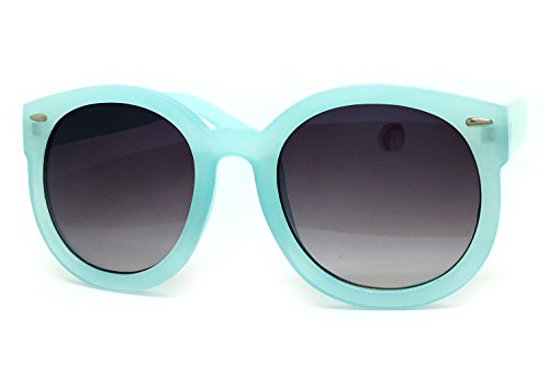O2 Eyewear JP7155 Tinted Candy Matte Finish Flash Retro Funky Sunglasses (Matte Finish, BLUE)