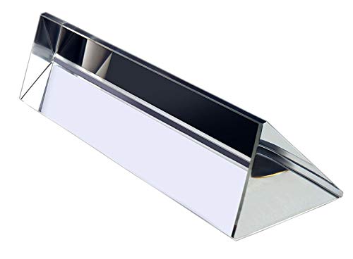 Samyo 6 Inch / 150mm Optical Glass Triangular Prism Triple Prism for Photography Effects Physics Teaching Light Spectrum Optics Kits