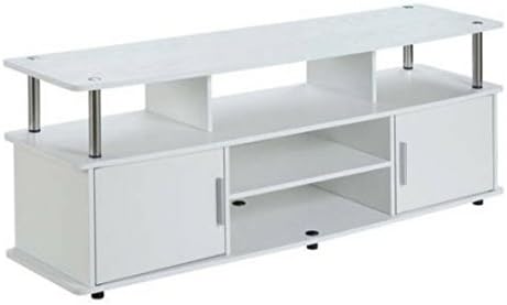 Classic Rich Elegant Style Extra Large White 60" TV Stand