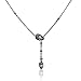 EVBEA Skull Necklace for Women Long Gothic Jewelry Cool Cross Rock Necklaces(46,bk)