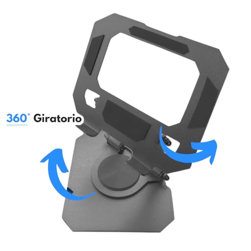 Suporte para Tablet em Metal Resistente Articulado Dobrável Base Rotativa 360º Ajustável Antiderrapante Estável e Portátil Compatível com Dispositivos de 4” a 13” polegadas (Preto)