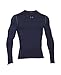 Under Armour Men's ColdGear Armour Compression Crew, Midnight Navy/Steel, Large