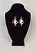 Gothic Lolita Skull Cameo Ivory on Black Dangle Earrings with Austrian Crystals