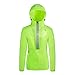 J.CARP Women’s Windproof Jacket, Big Reflective Elements, Hooded and Packable Fluorescent Green Mthumb 1