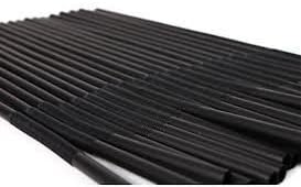 8" Jumbo Flexi Cocktail Straw in Black (Box 250) by Speciality Straws