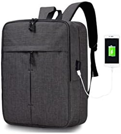 Upoalker Business Water Resistant Polyester Laptop Backpack with USB Charging Port and Lock Fits up to 15.6 Inch Laptop and Notebook Mac book (Black)