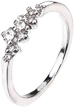 YJYdada Ring, 9 Diamonds Women's Ring Bride Ring Wedding Ring Birthday Gifts