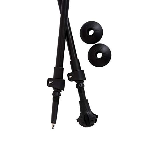 York Nordic Collapsible Trekking & Hiking Poles with Digital Camera Mount, Flip Locks, and Rubber Feet, Pair