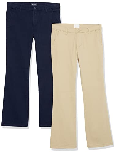 The Children's Place,Girls Uniform Bootcut Chino Pants 2-Pack,Multi CLR,6 at Amazon