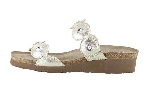 NAOT Footwear Womens Hailey Sandal Radiant Gold Leather -9-9.5 M US at Amazon