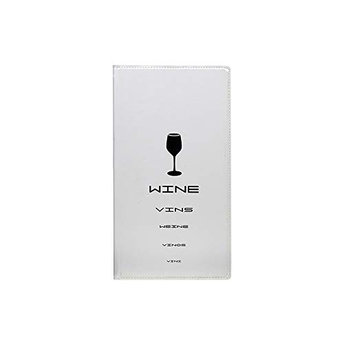 Securit Long Trendy Leather Style Wine Holder with Two Double Insert - White