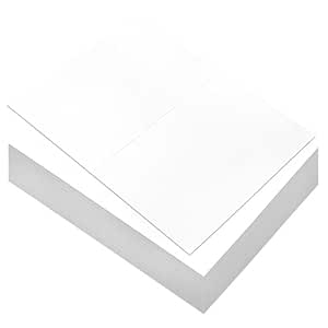100 Sheets White Greeting Card Stock - Half Fold Greeting Cards for ...